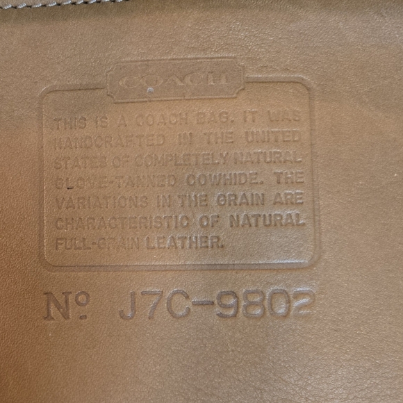 VTG Coach Equestrian Genuine Leather Shoulder Bag Crossbody Camel Tan J7C-9802 - Picture 15 of 16
